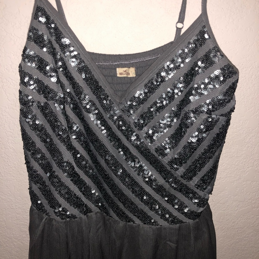 NWT Hollister Gray Sparkle Sequin Dress